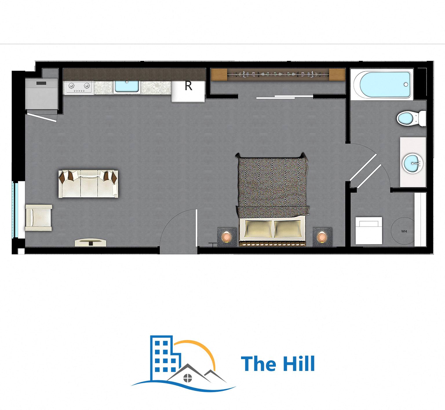 the floor plan of the hill